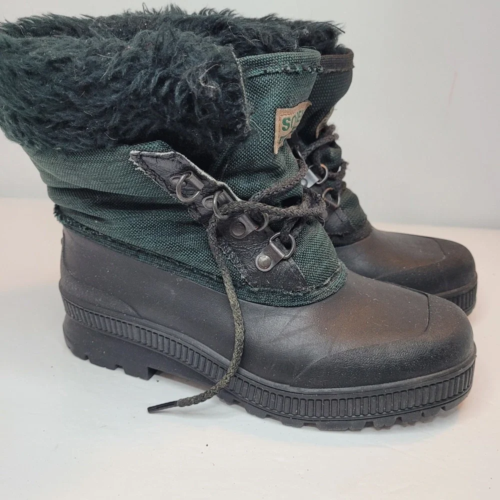 Vintage Sorel Kaufman Caribou Snow Boots Made in Canada Women's 6 Thick Liner